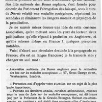 0312 - Page 312 - Hygiène publique. Nouvelles études sur la prostitution en Angleterre, a l'occasion des publications de l'association nationale des dames anglaises pour l'abrogation des lois sur les maladies contagieuses. Par le Dr J. Jeannel. § I- La circulaire de Miss Joséphine