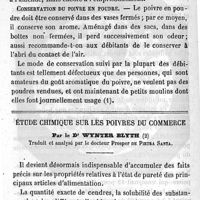 0096 - Page 96 - Hygiène publique. Du poivre, de ses usages, de ses propriétés, des falsifications qu'on lui fait subir, des moyens de les reconnaître. Par A. Chevallier / Etude chimique sur les poivres du commerce. Par le Dr Wynter Blyth