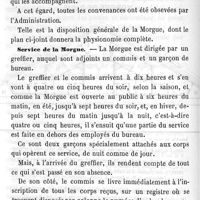 0064 - Page 64 - Hygiène publique. La morgue de Paris, sa description, son service, son système hygiénique. De l'autopsie judiciaire, comparée à l'autopsie pathologique. Par M. Alph. Devergie. Description de la morgue / Service de la morgue