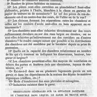 0195 - Page 195 - Hygiène publique. Les garnis insalubres de la ville de Paris. Par M. le Dr O. du Mesnil. Commission des logements insalubres. Observations générales sur la situation sanitaire de l'immeuble dans lequel le garni se trouve situé