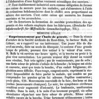 0375 - Page 375 - Revue des travaux français et étrangers. Par O. du Mesnil et Strohl. Hygiène. Desiderata de l'hygiène au point de vue de la réglementation législative du travail des femmes et des enfants dans les manufactures. Médecine légale. Empoisonnement par l'huile de pétrole