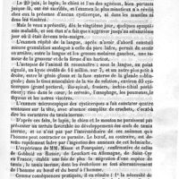 0519 - Page 519 - Revue des travaux français et étrangers. Hygiène. Sur la ladrerie du boeuf par le taenia inerme de l'homme