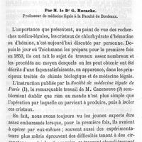 0017 - Page 17 - Les cristaux  de chlorhydrate d'hématine ou hémine. Par M. le Dr G. Morache