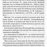 0319 - Page 319 - Inculpation d'avortement. Par M. S. Tarnier et Brouardel. II. Consultation médico-légale. III