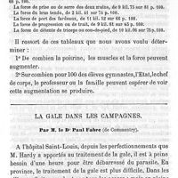 0521 - Page 521 - Influence de la gymnastique sur le développement de la poitrine, des muscles et de la force de l'homme. Par M. le Dr Chassagne. La gale dans les campagnes. Par M. le Dr Paul Fabre