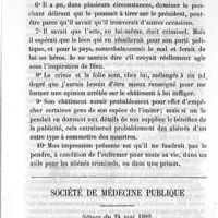 0059 - Page 59 - Note sur l'état mental de Guiteau. L'assassin du président Garfield. Par le Dr Lutaud. Société de médecine publique. Séance du 24 mai 1882. Evacuation des vidanges. Suite de la discussion. Extrait