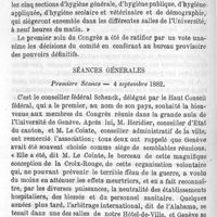 0350 - Page 350 - Le congrès international d'hygiène et de démographie de Genève. Par le Dr V. Du Claux. Séances générales. Première séance. 4 septembre 1882