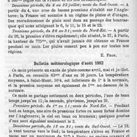 0416 - Page 416 - Chronique. Bulletin météorologique de juillet 1882. Bulletin météorologique d'août 1882