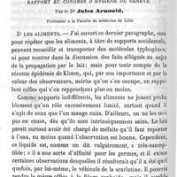 0512 - Page 514 - Mémoires originaux. Intoxications par produits journellement absorbés à petite dose. Par M. Brouardel. Etiologie et prophylaxie de la fièvre typhoïde. Rapport au congrès d'hygiène de Genève. Par le Dr Jules Arnould. 5° Les aliments
