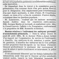 0108 - Page 108 - Revue des travaux français et étrangers. Maisons mortuaires d'attente. Mesures relatives à l'enlèvement des embryons provenant d'accouchements prématurés
