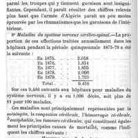0524 - Page 524 - Étude statistique sur la morbidité dans l'armée française (période quinquennale 1875-89). Par le Dr A. Marvaud. 7° Rhumatisme. 8° Maladies du système nerveux cérébro-spinal