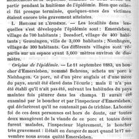 0124 - Page 124 - Mémoires originaux. L'épidémie de trichinose d'emersleben en septembre, octobre et novembre 1883. Par M. P. Brouardel. I. Histoire de l'épidémie
