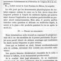 0025 - Page 25 - Mémoires originaux. Le duel au point de vue médico-légal et particulièrement dans l'armée. Par le Dr Charles Teissier. III. Considérations sur la physiologie pathologique de quelques plaies par instruments tranchants. IV. Projet de règlement