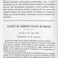 0068 - Page 68 - Stérilisation du lait par la chaleur. Par M. le Dr Vinay. Société de médecine légale de France. Séance du 21 avril 1890. Présidence de M. Pouchet