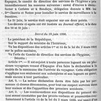 0110 - Page 110 - Chronique. Le choléra d'Espagne : mesures prises à la frontière française