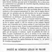 0151 - Page 151 - La déformation thoracique des passementiers. Par MM. Les Drs Fleury et Reynaud. Société de médecine légale de France. Séance du 12 mai 1890. Présidence de M. Pouchet