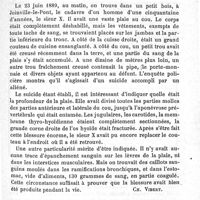 0175 - Page 175 - Archives médico-légale. Suicide par section du cou. L'examen du lait de Constantine
