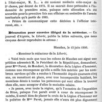 0182 - Page 182 - Revue des intérêts professionnels. Par M. le Dr G. Alphandery. Les médecins territoriaux et l'indemnité de première mise. Décoration pour exercice illégal de la médecine
