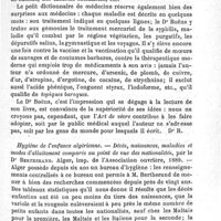 0189 - Page 189 - Revue des livres. L'art de vivre. Traité complet d'hygiène et de médecine à l'usage des gens du monde.  Hygiène de l'enfance algérienne. Décès, naissances, maladies et modes d'allaitement comparé au point de vue des nationalités