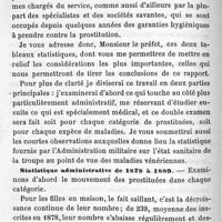 0321 - Page 322 - La prostitution à Lyon. Rapport général présenté à l'administration par la commission médicale sur le service sanitaire de 1878 à 1889. Par le Dr Adolphe Giraud. Statistique administrative de 1878 à 1889