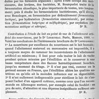 0380 - Page 382 - Revue des livres. Les fermentations. Contribution à l'étude du lait au point de vue de l'allaitement artificiel des nourrissons. Revue critique des congrès d'hygiène et d'assistance