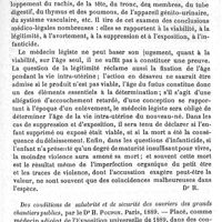 0463 - Page 467 - Revue des livres. Etudes sur la valeur relative des différents moyens propres à déterminer l'âge de la vie intra-utérine au moment de la naissance. Des conditions de salubrité et de sécurité des ouvriers des grands chantiers publics