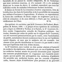 0470 - Page 474 - Revue des livres. Modern cremation; its history and pratice. Une épidémie de scarlatine. La législation des aliénés au congrès de médecine mentale
