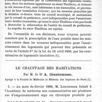 0516 - Page 521 - De l'obligation de l'eau dans les maisons. Par le Dr O. du Mesnil. Le chauffage des habitations. Par M. le Dr A. Chantemesse