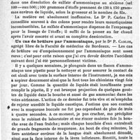 0556 - Page 561 - Revue des journaux. Papillome des raffineurs de pétrole. Rideaux et moustiquaires inflammables. Un cas de brûlure par l'ammoniaque