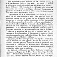 0558 - Page 563 - Revue des livres. Droit médical ou code des médecins. Des différents troubles causés par l'abus du tabac et en particulier des troubles cardiaques