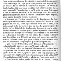 0110 - Page 110 - Revue des intérêts professionnels. Par M. le Dr G. Alphandery. L'exercice de la médecine dans les pays frontières. De la responsabilité du médecin dans le cas d'une opération pratiquée sans l'autorisation préalable du malade