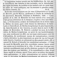 0200 - Page 200 - Revue des livres. Rapport général sur les travaux des conseils d'hygiène publique et de salubrité. Recherches bactériologiques sur les eaux d'alimentation de la ville de Marseille. De la suggestion hypnotique chez les criminels