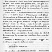 0411 - Page 411 - Le choléra de 1892 en Bretagne. Par MM. L. Thoinot et Pompidor. Origine de l'épidémie. Lorient et faubourgs