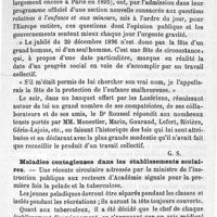 0093 - Page 95 - Chronique. Le jubilé du Dr Théophile Roussel. Maladies contagieuses dans les établissements scolaires. Les allumettiers et la commission sanitaire