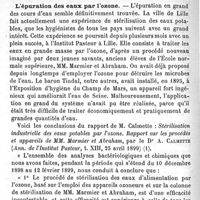 0380 - Page 380 - Revue des journaux. Contagiosité à l'homme de la fièvre aphteuse des animaux. Emploi de la viande et du lait provenant d'animaux affectés de cette maladie. L'épuration des eaux par l'ozone