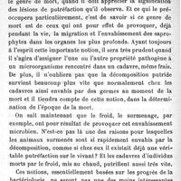0410 - Page 410 - Étude bactériologique sur la putréfaction des cadavres au point de vue médico-légal. Par E. Malvoz. II. Putréfaction des nouveau-nés