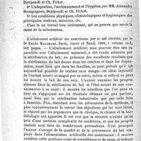 0480 - Page 480 - Revue des livres. Congrès national d'hygiène et de climatologie médicale de Belgique et du Congo, Rapport sur le climat, la constitution du sol et d'hygiène de l'Etat indépendant du Congo. L'allaitement artificiel des nourrissons par le lait stérilisé