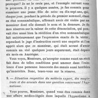 0080 - Page 80 - Une femme peut-elle avoir des rapports inconscients pendant le sommeil ? Par M. le professeur P. Brouardel. IV. Sommeil hypnotique. 8. L'expert peut-il plonger un individu dans l'état somnambulique pour en obtenir des aveux ? 9. Situation respective du médecin expert, des magistrats et des avocats dans une question concernant l'hypnotisme
