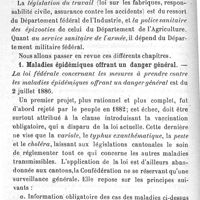 0010 - Page 10 - Mémoires originaux. L'hygiène publique en Suisse. Par le Dr H. Carrière. I. Service sanitaire fédéral. 1. Maladies épidémiques offrant un danger général
