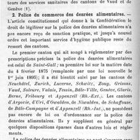 0026 - Page 26 - Mémoires originaux. L'hygiène publique en Suisse. Par le Dr H. Carrière. II. Services sanitaires cantonaux. 1. organisation générale des services d'hygiène publique. 2. Police du commerce des denrées alimentaires