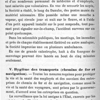 0324 - Page 324 - La législation et l'administration sanitaires de la Hongrie. D'après le Dr Paul Klasz. IV. Secours en cas d'accidents. V. Hygiène des transports (chemins de fer et navigation)
