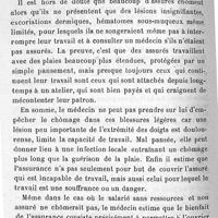0502 - Page 502 - L'assurance-accidents et le chômage abusif. D'après le Dr Henri Sécrétan.  II. Lésions anciennes mises sur le compte d'un traumatisme récent. III. Exagération de lésions récentes