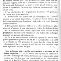0086 - Page 86 - Revue des journaux. Le sucre dans la ration de manoeuvre des fantassins.  Les poissons peuvent-ils transmettre le choléra et la fièvre typhoïde
