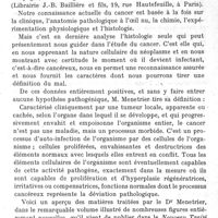 0095 - Page 95 - Revue des livres.  Bibliothèque de thérapeutique.  Le cancer