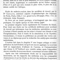0188 - Page 188 - Revue des livres. Dakar, ses origines, son avenir.  Guide du médecin-oculiste dans les accidents de travail