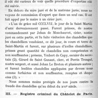 0524 - Page 524 - Médecins experts et médecine légale au XIVe siècles. Par Louis Bossu. II. Registre criminel de Saint-Martin-Des-champs, XIVe siècle.  III. Registre criminel du Châtelet de Paris