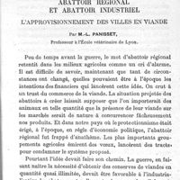 0017 - Page 17 - Suicide par submersion précédé de tentative de suicide par arme à feu. discussion médico-légale. Par E. Sorel.  Abattoir régional et abattoir industriel. L'approvisionnement des villes en viande. Par M.-L. Panisset