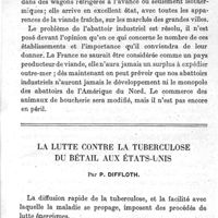 0021 - Page 21 - Abattoir régional et abattoir industriel. L'approvisionnement des villes en viande. Par M.-L. Panisset.  La lutte contre la tuberculose du bétail aux Etats-Unis.  Par P. Diffloth