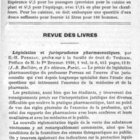 0063 - Page 63 - Revue des journaux.  L'approvisionnement d'eau à bord des navires.  Revue des livres.  Législation et jurisprudence pharmaceutiques. Signé par Balthazard