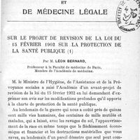 0065 - Page 65 - Sur le projet de revision de la loi du 15 février 1902 sur la protection de la santé publique. Par M. Léon Bernard